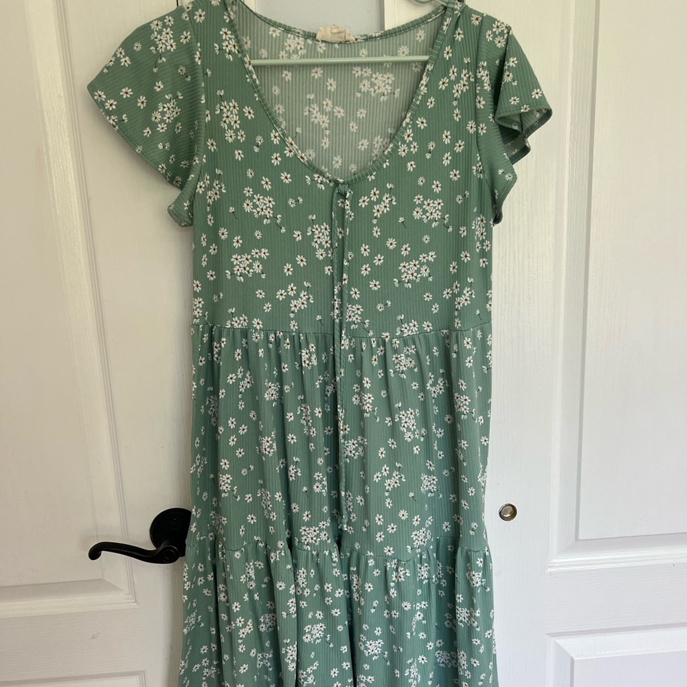 Green Floral Dress